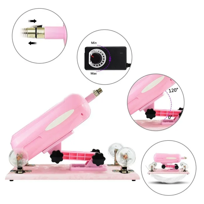 SexyPlay Female Sex Toys DSA2F Auto Thrusting Sex Machine with 8 Attachments Kit