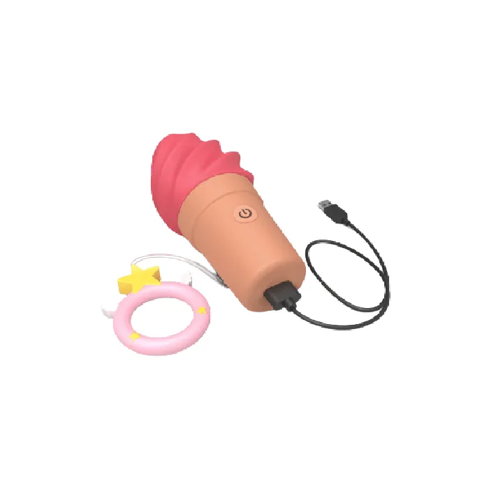 Female Sex Toys Lovely Planet CandIce Raspberry Jolly Silicone Ice Cream Cone Vibrator
