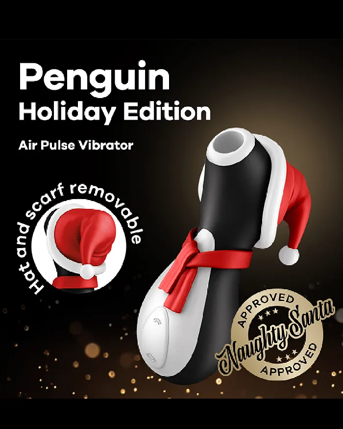 Satisfyer Penguin Holiday Edition Pressure Wave Waterproof Silicone Stimulator Satisfyer Female Sex Toys