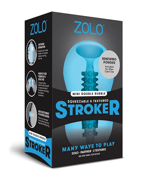 Zolo Male Sex Toys Mini Double Bubble Stroker
