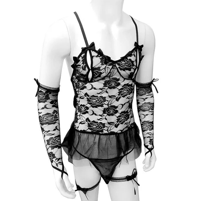 Male Sex Toys EVEs SECRETS Sexy Sissy Lingerie Set for Men Mens Tempting Lace Underwear with Bows Male Erotic Outfits
