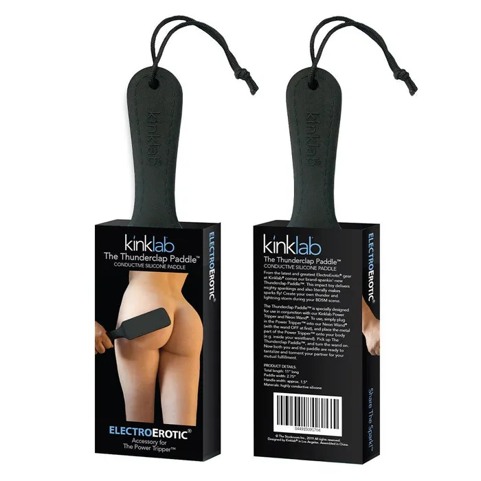 Female Sex Toys KinkLab KinkLab Thunderclap Electro Conductive Paddle Neon Wand Attachment