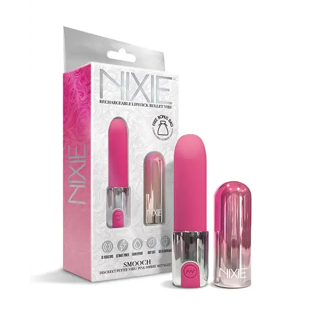 Global Novelties LLC Nixie Smooch Rechargeable Lipstick Vibrator Female Sex Toys Global Novelties LLC Nixie Smooch Rechargeable Lipstick Vibrator Female Sex Toys