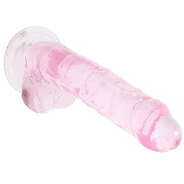 Naturally Yours 7 Inch Crystalline Dildo in Rose Blush Dildos Naturally Yours 7 Inch Crystalline Dildo in Rose Blush Dildos