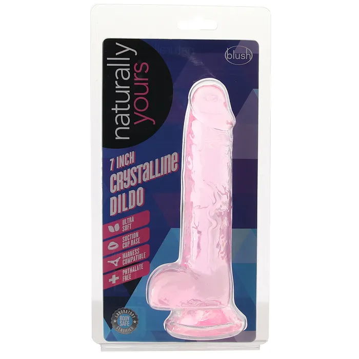 Naturally Yours 7 Inch Crystalline Dildo in Rose Blush Dildos Naturally Yours 7 Inch Crystalline Dildo in Rose Blush Dildos